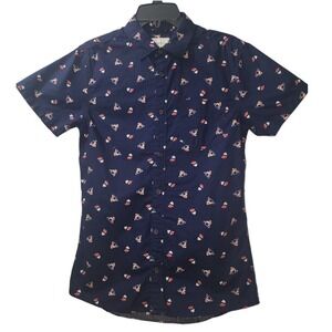 Emerson‎ Short Sleeve Button Up Novelty Print Shirt - Men's Size Small